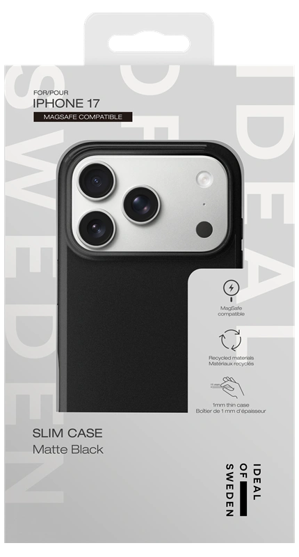 Ideal of Sweden iPhone 17 MagSafe slim matte dėklas, juoda, 4 nuotrauka